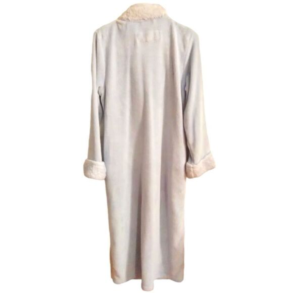 Anne Klein Full Length Bathrobe Front Zipper Size S/M Light Blue - Picture 2 of 5